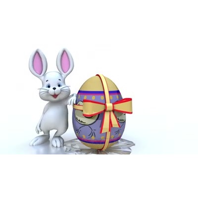 Easter Bunny With Giant Egg motion graphic preview.