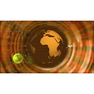 Flying Around The World motion graphic preview.