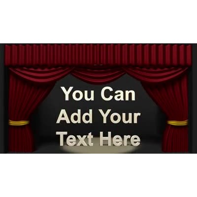Theater Curtains Opening Text motion graphic preview.