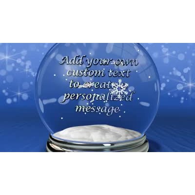 Snow Globe Text motion graphic preview.