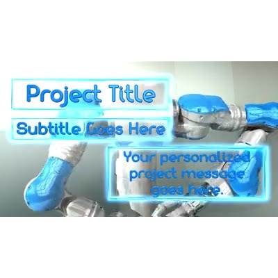 Robot Builder Text motion graphic preview.
