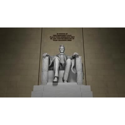 Lincoln Memorial Text motion graphic preview.
