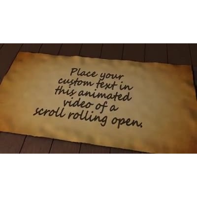 Scroll Roll Open Text motion graphic preview.