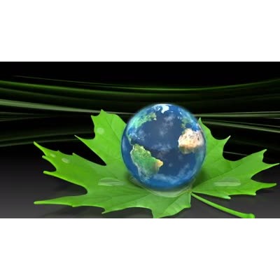 Earth On Leaf motion graphic preview.
