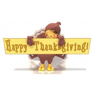 Happy Thanksgiving Turkey motion graphic preview.