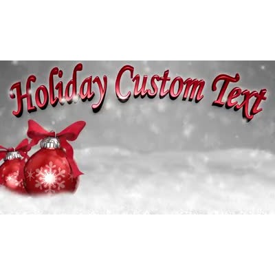 Ornaments In Falling Snow motion graphic preview.