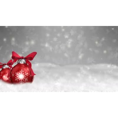 Ornaments In Falling Snow motion graphic preview.