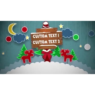 Custom Paper Christmas motion graphic preview.