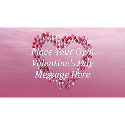 Valentine Heart Balloons Text motion graphic preview.