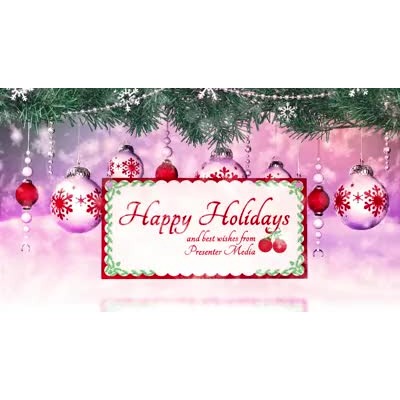 Hanging Ornaments And Custom Sign motion graphic preview.