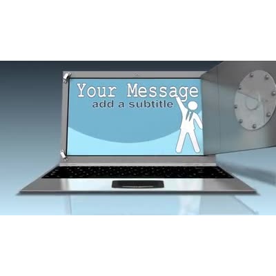 Custom Laptop Vault Unlocked motion graphic preview.