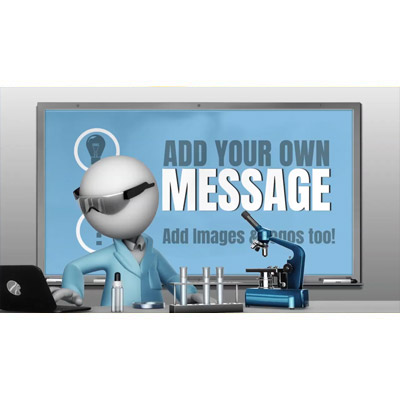 Figure Working In Lab Custom motion graphic preview.