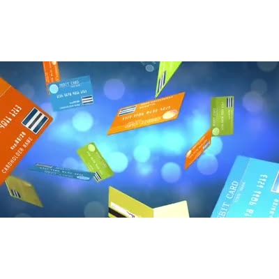 Credit Cards Falling motion graphic preview.