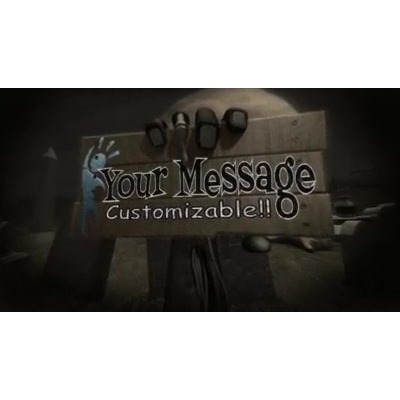 Scary Graveyard Hand With Sign motion graphic preview.
