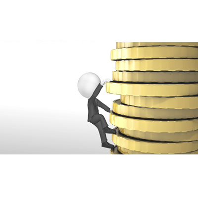 Climbing Gold Money Stack motion graphic preview.