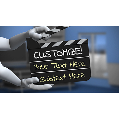 Hands Holding Clapboard Custom motion graphic preview.