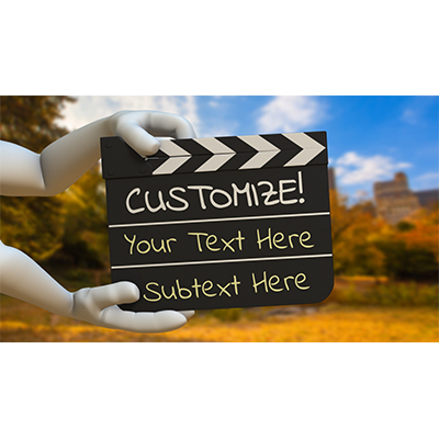 Hands Hold Out Clapboard Custom motion graphic preview.