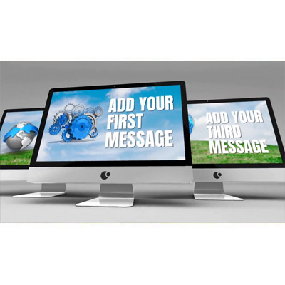 Three Monitors Custom Zoom motion graphic preview.