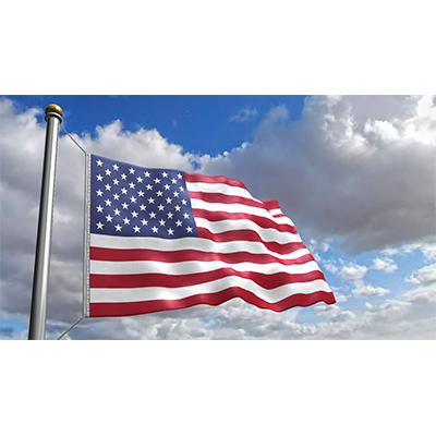 American Flag Blowing motion graphic preview.