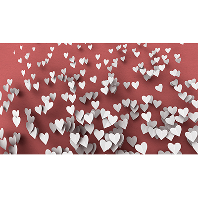 Valentine Hearts Rising motion graphic preview.