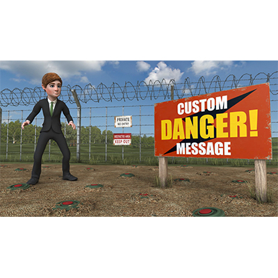 Man In Minefield Custom motion graphic preview.