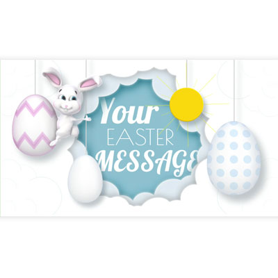 Cloudy Easter Egg Sun motion graphic preview.