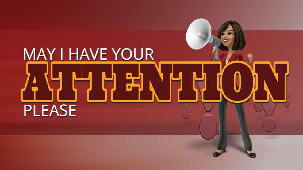 Attention Teacher Megaphone motion graphic preview.