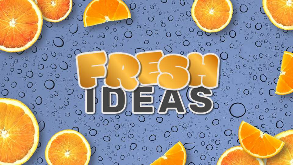 Fresh Ideas And Oranges motion graphic preview.