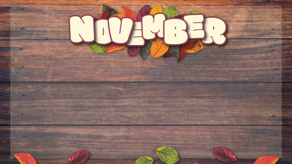 Month Of November motion graphic preview.