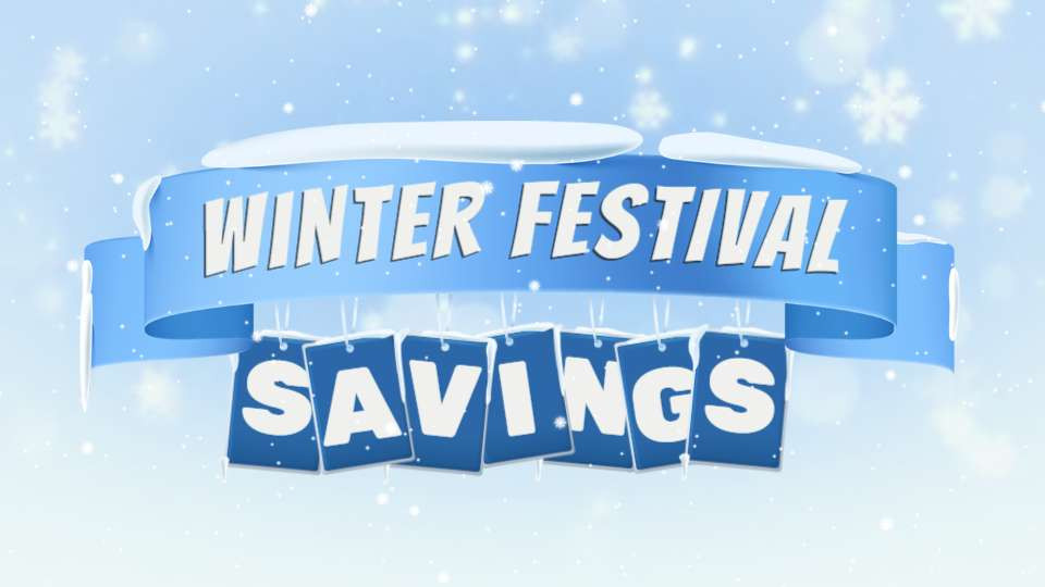 Winter Festival Ribbon motion graphic preview.