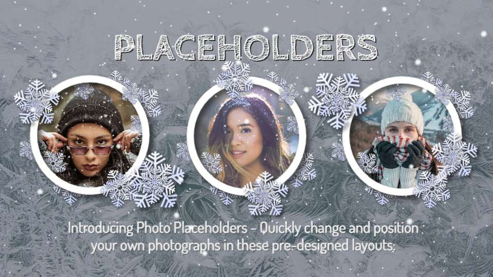 Winter Three Photo Layout motion graphic preview.