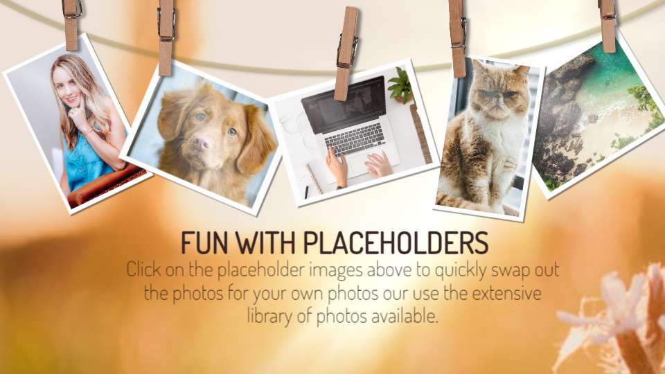clothesline photo layout video background preview image.