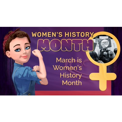Women's History Month Video motion graphic preview.