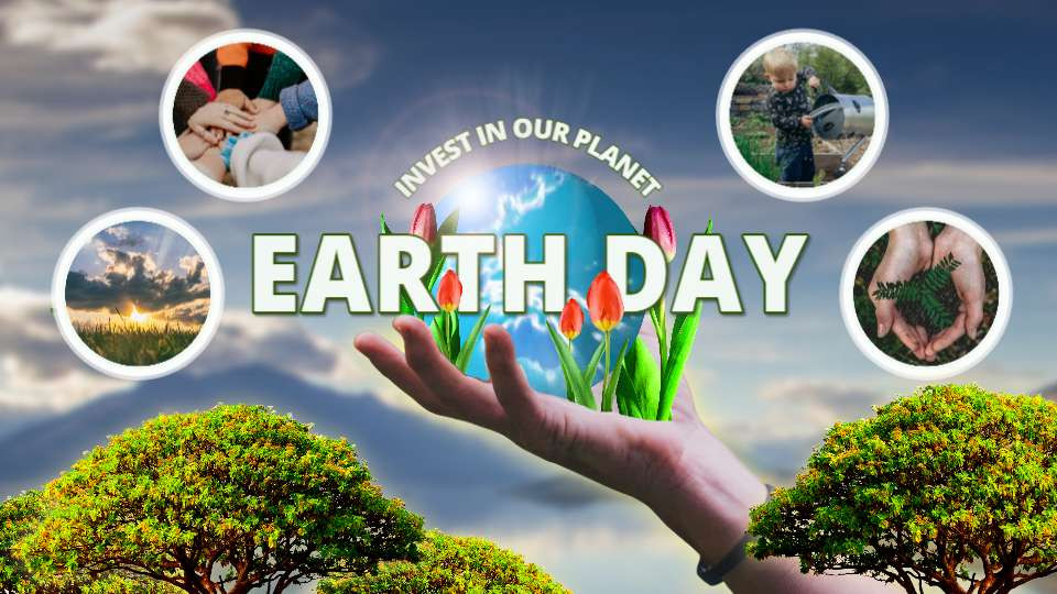 Earth Day Photo Layout motion graphic preview.