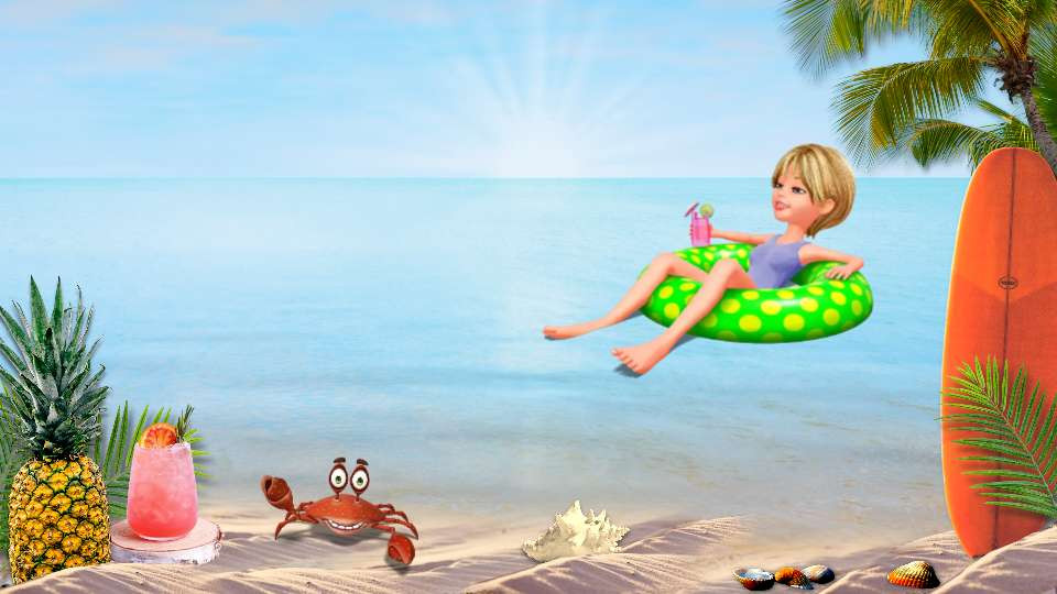 Tropical Paradise Ocean Fun motion graphic preview.