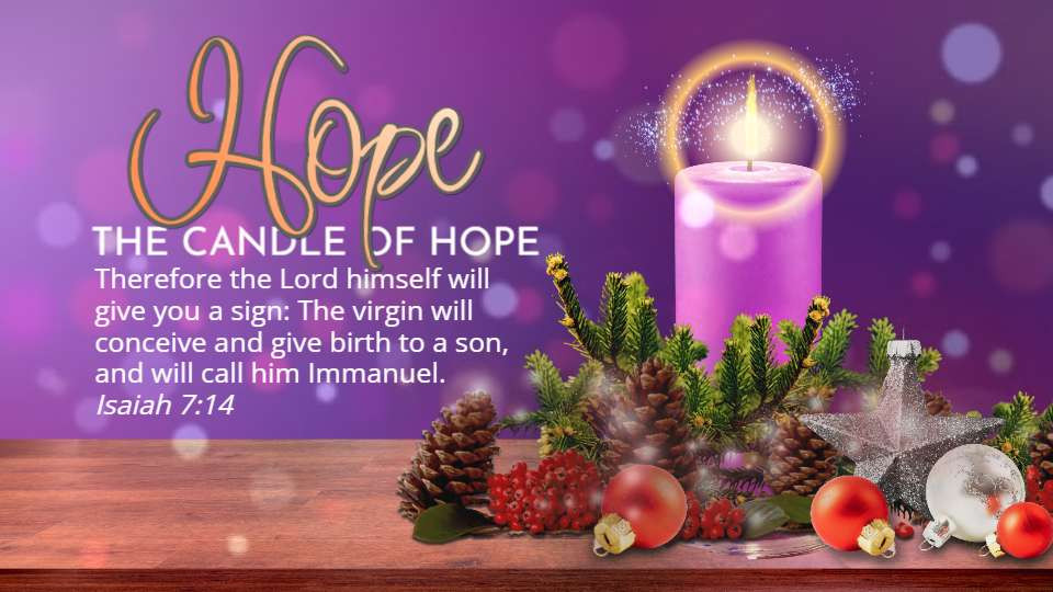 Advent Candle Of Hope motion graphic preview.