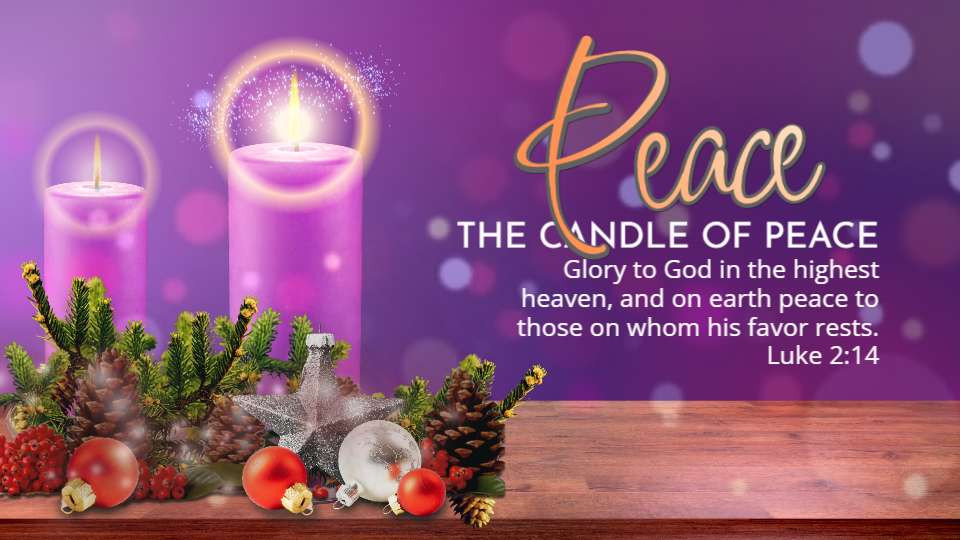 Advent Candle Of Peace motion graphic preview.