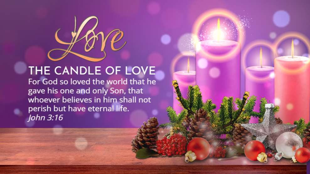 Advent Candle Of Love motion graphic preview.