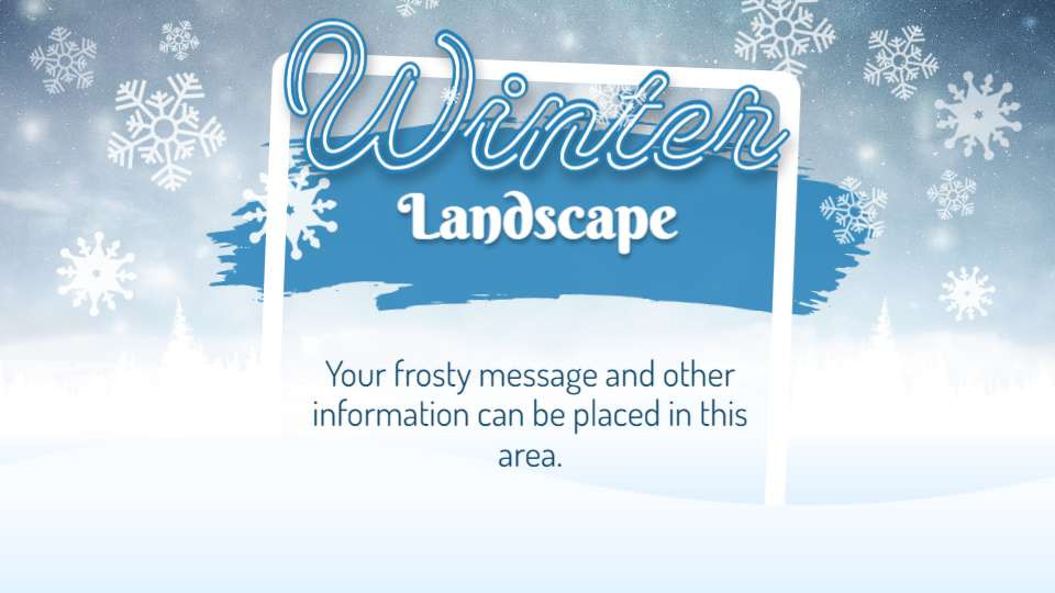 Winter Landscape Video Template motion graphic preview.