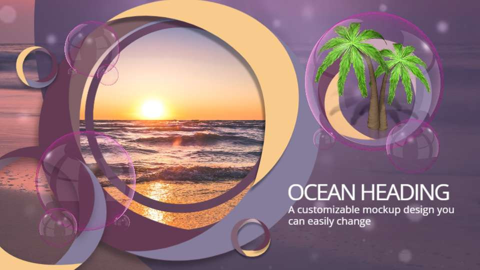 Beach Bubbles Photo motion graphic preview.
