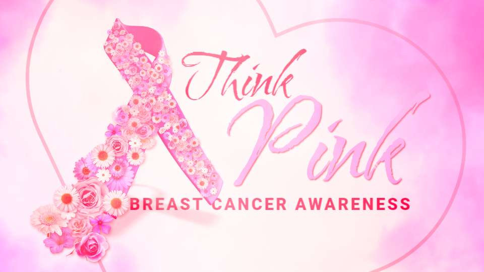 Think Pink Support Ribbon motion graphic preview.