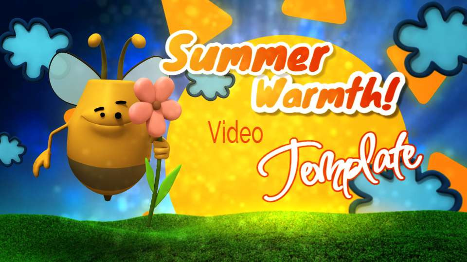 Summer Bee Warmth Editable Video motion graphic preview.