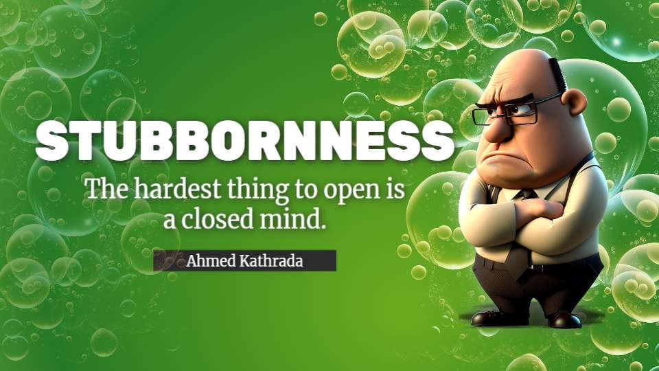 Stubbornness Video Quote motion graphic preview.