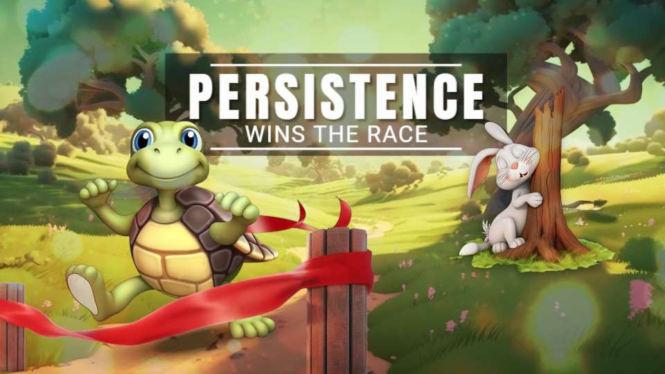 Tortoise And Hare Persistence motion graphic preview.