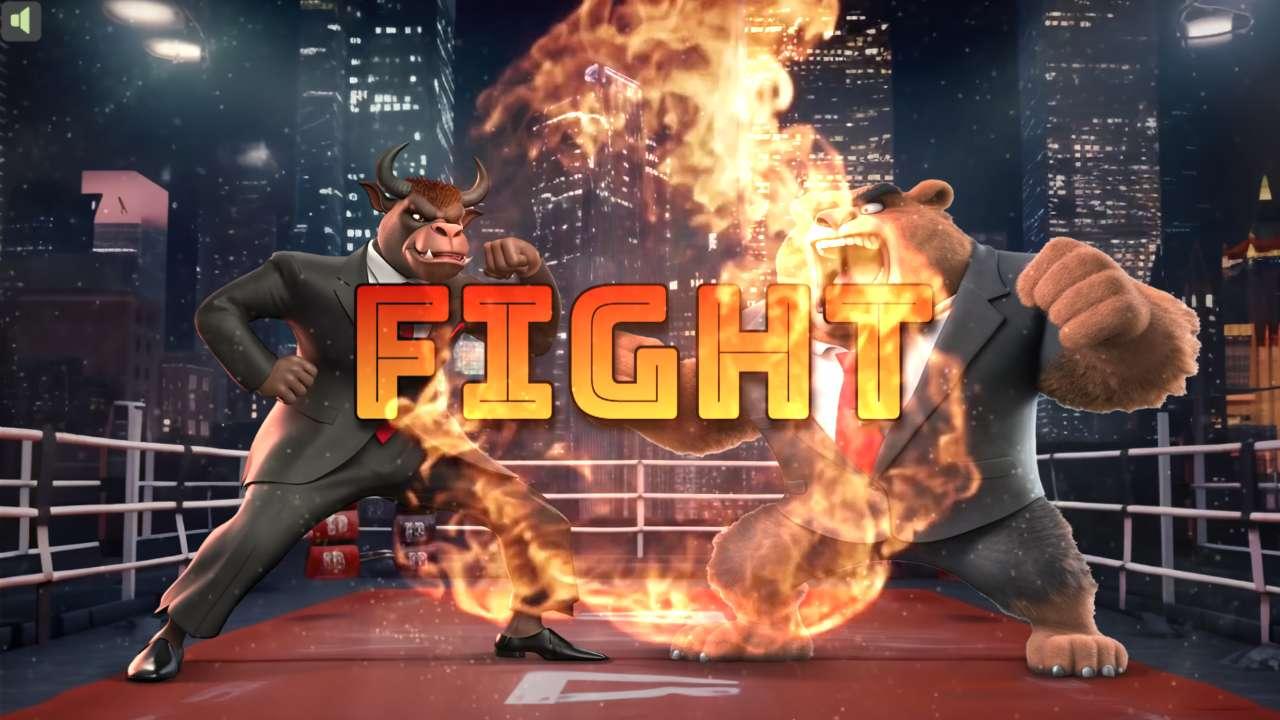 Bear vs Bull Market Video Background motion graphic preview.