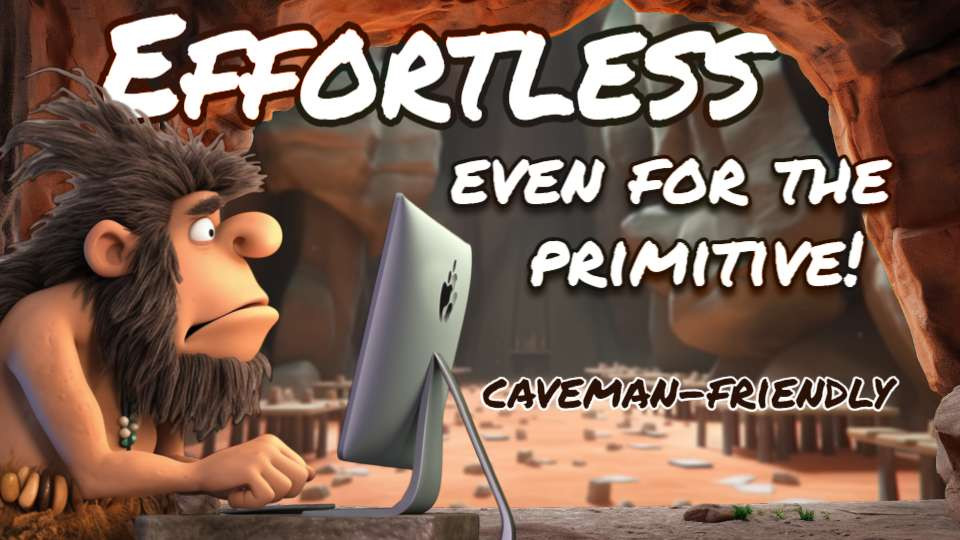 Caveman Friendly Video Template motion graphic preview.
