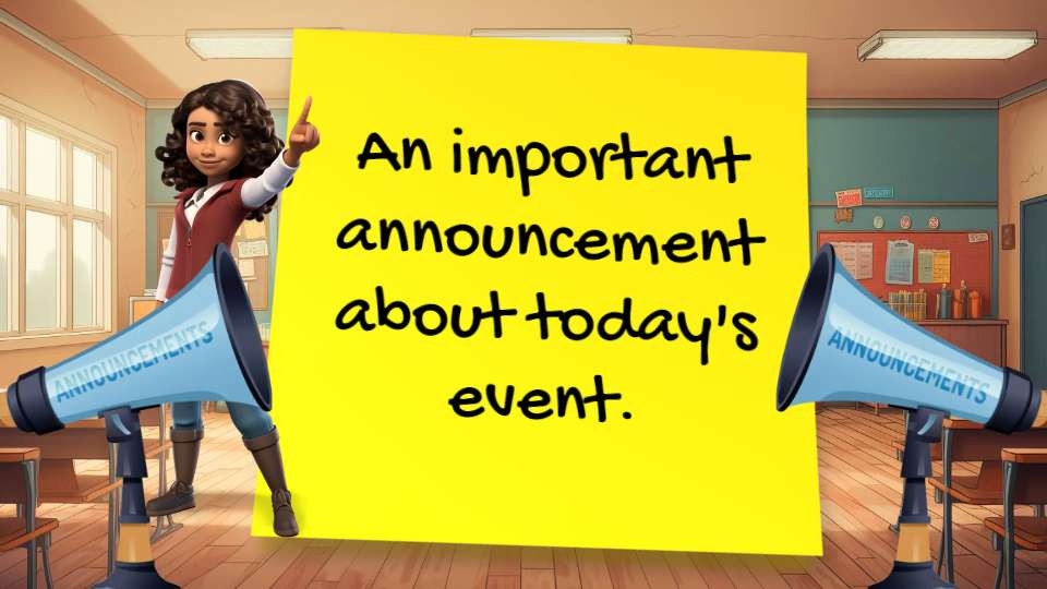 school announcement note video background preview image.