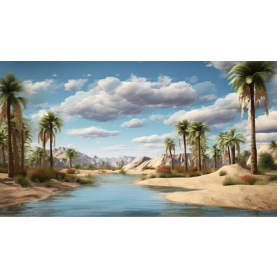 Desert Oasis Video motion graphic preview.