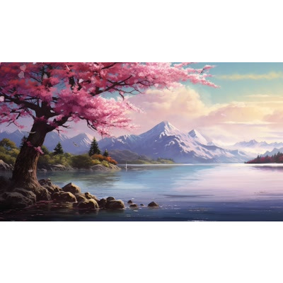 Cherry Blossom Petals On The Water motion graphic preview.