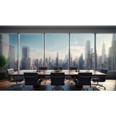 Conference Room Video City Skyline motion graphic preview.